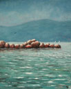 30. Cliffs at Elba Island, Tuscany, 2003<br>
Oil on canvas, 19.5" x 15.5" (50 x 40 cm)