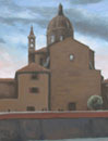 1. Cestello Church, Florence, 2001<br>
Oil on canvas, 23.5" x 19.5" (60 x 50 cm)