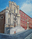 87. Catania Barocco, Sicily, 1999<br>
Oil on canvas, 19.5" x 15.5" (50 x 40 cm)
