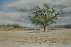 909. USA, Pueblo in New Mexico, 2005<br>
Watercolor - 12 x 18 (30 x 45 cm)