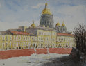 1036. Russia, Moyka River in St. Petersburg, 2008<br>
Watercolor - 9 x 11.5 (22 x 30 cm)