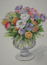 122. Springtime Bouquet, 2002<br>
Watercolor, 14" x 10" (35 x 25 cm)