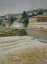 11. Florence, After the Rain, 2002<br>
Watercolor, 11" x 15" (38 x 27 cm)