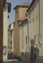 17. Via San Frediano, Florence, 1999<br>
Watercolor, 13.5" x 9.5" (32 x 24 cm)