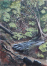 1114. In the Forest, 2010<br>Oil on Canvas, 27" x 19" (70 x 50 cm)