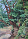 1116. Exploring a Track, 2010<br>Oil on Canvas, 40" x 27" (100 x 70 cm)