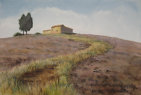 1009. Tuscany, Old Farm, 2007<br>
Watercolor - 14 x 21.5 (36 x 56 cm)