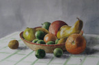976. Still-life with Limes, 2007<br>Watercolor, 10" x 16" (28 x 40 cm)